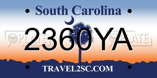 2360YA South Carolina License Plate