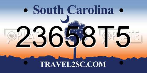 23658T5 South Carolina License Plate