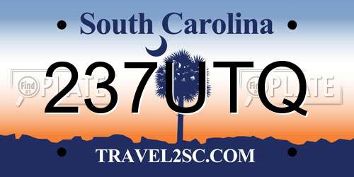 237UTQ South Carolina License Plate