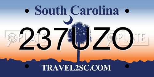 237UZO South Carolina License Plate