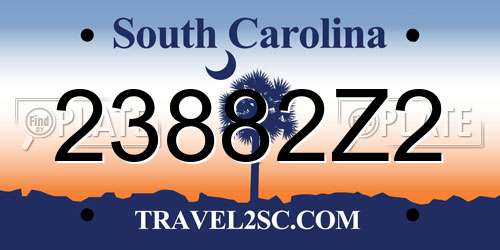 23882Z2 South Carolina License Plate