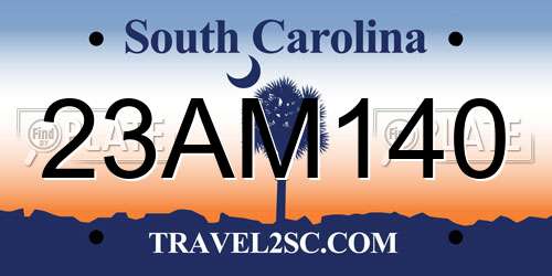 23AM140 South Carolina License Plate
