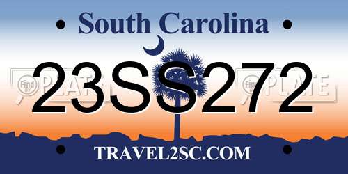 23SS272 South Carolina License Plate