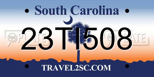 23TI508 South Carolina License Plate