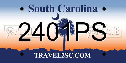 2401PS South Carolina License Plate