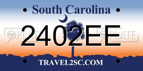 2402EE South Carolina License Plate