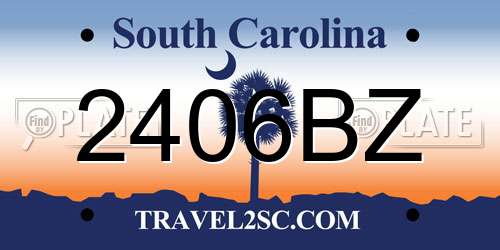 2406BZ South Carolina License Plate