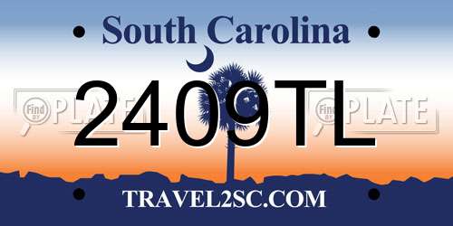 2409TL South Carolina License Plate