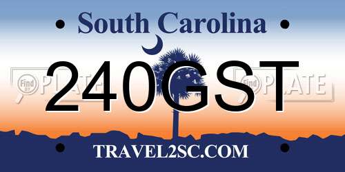 240GST South Carolina License Plate