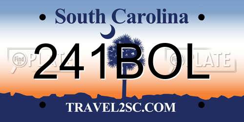 241BOL South Carolina License Plate