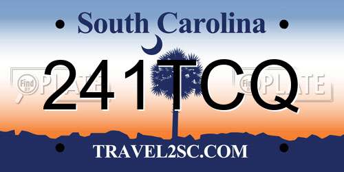241TCQ South Carolina License Plate