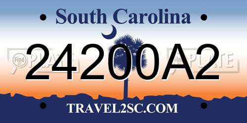 24200A2 South Carolina License Plate