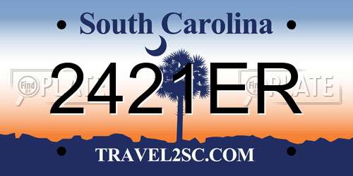 2421ER South Carolina License Plate