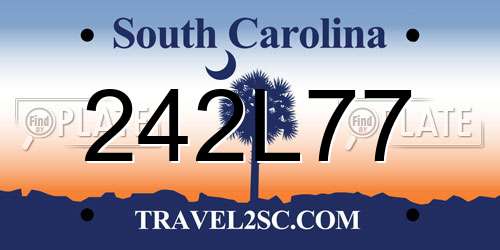 242L77 South Carolina License Plate