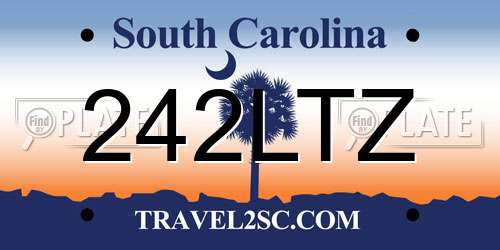 242LTZ South Carolina License Plate