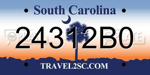 24312B0 South Carolina License Plate