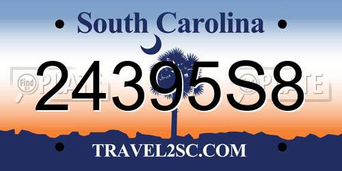24395S8 South Carolina License Plate