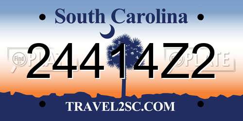 24414Z2 South Carolina License Plate