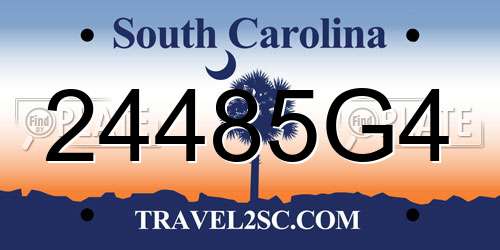 24485G4 South Carolina License Plate