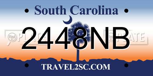 2448NB South Carolina License Plate