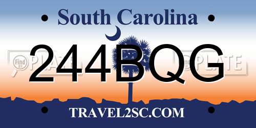 244BQG South Carolina License Plate