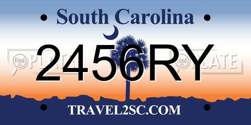 2456RY South Carolina License Plate