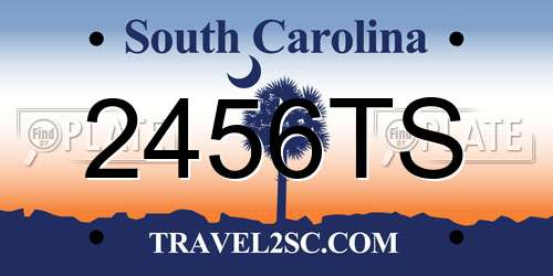 2456TS South Carolina License Plate
