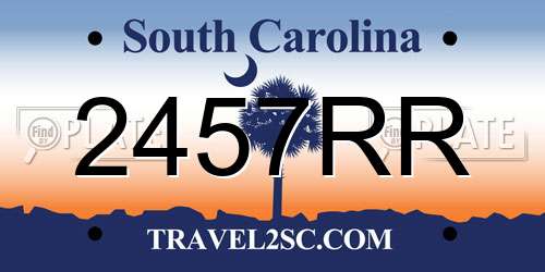 2457RR South Carolina License Plate