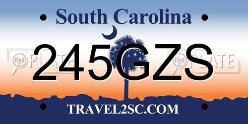 245GZS South Carolina License Plate