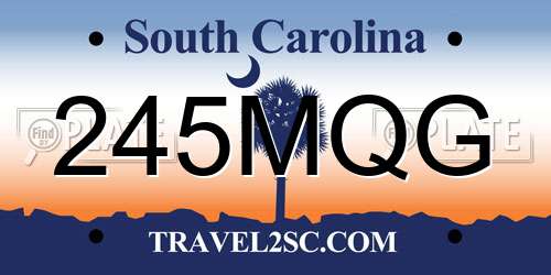 245MQG South Carolina License Plate
