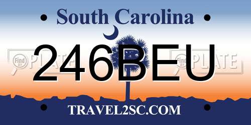 246BEU South Carolina License Plate