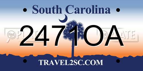 2471OA South Carolina License Plate
