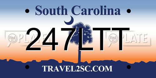 247LTT South Carolina License Plate