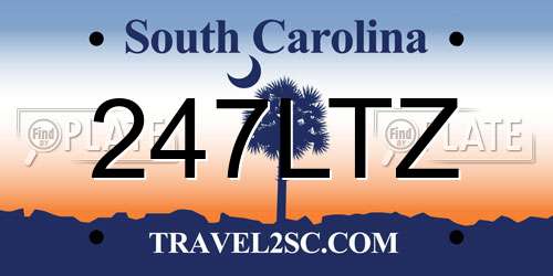 247LTZ South Carolina License Plate