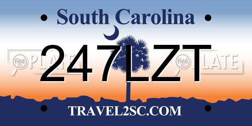 247LZT South Carolina License Plate