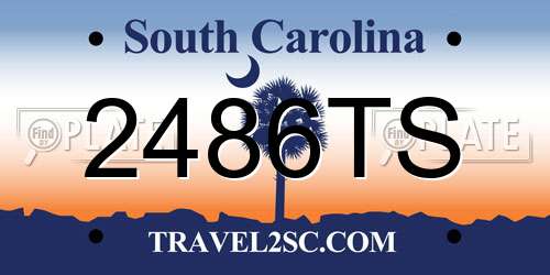 2486TS South Carolina License Plate