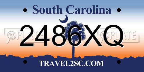2486XQ South Carolina License Plate