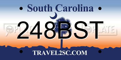 248BST South Carolina License Plate