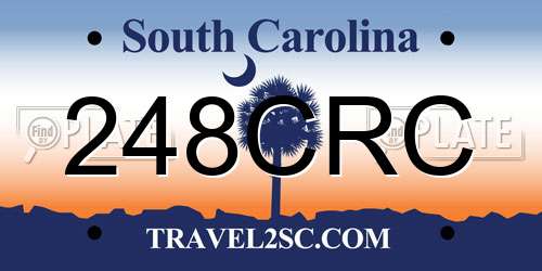 248CRC South Carolina License Plate