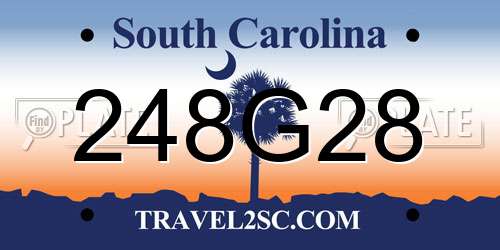 248G28 South Carolina License Plate