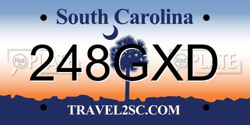 248GXD South Carolina License Plate