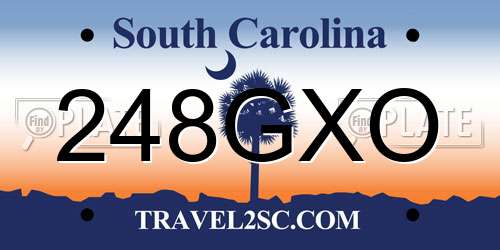 248GXO South Carolina License Plate