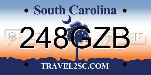 248GZB South Carolina License Plate