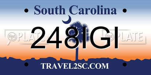248IGI South Carolina License Plate