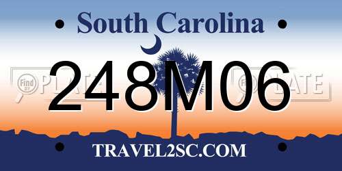 248M06 South Carolina License Plate