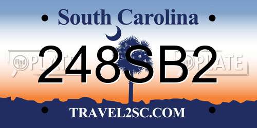 248SB2 South Carolina License Plate