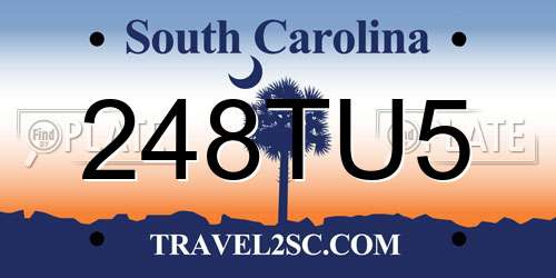 248TU5 South Carolina License Plate