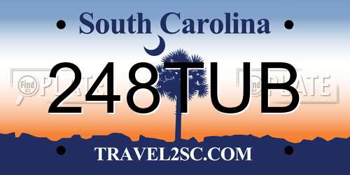 248TUB South Carolina License Plate