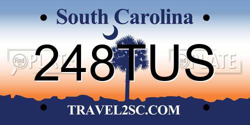 248TUS South Carolina License Plate