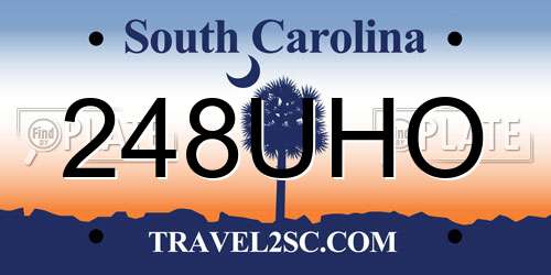 248UHO South Carolina License Plate